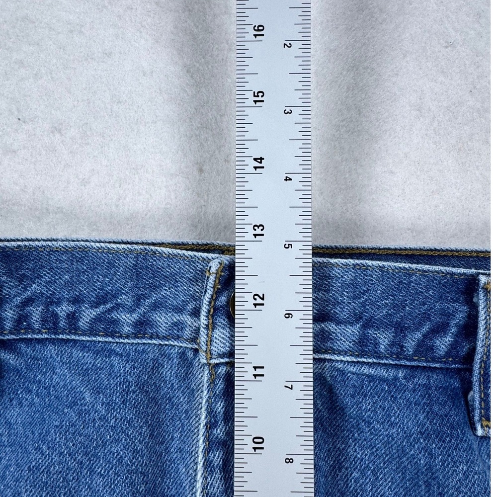 Carhartt B17 STW Relaxed Fit Stonewash Blue Denim Jeans Mens 42x30 Workwear - Picture 8 of 11